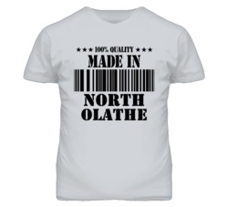 North Olathe Kansas Made In Born Sport Grey T Shirt