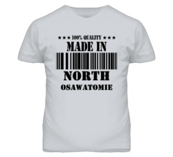 North Osawatomie Kansas Made In Born Sport Grey T Shirt