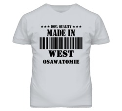 West Osawatomie Kansas Made In Born Sport Grey T Shirt