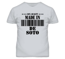 De Soto Kansas Made In Born Sport Grey T Shirt