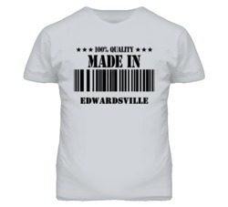 Edwardsville Kansas Made In Born Sport Grey T Shirt