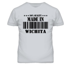 Wichita Kansas Made In Born Sport Grey T Shirt
