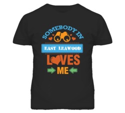 East Leawood Kansas Somebody Loves Me Heart Grandma T Shirt