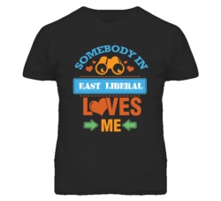East Liberal Kansas Somebody Loves Me Heart Grandma T Shirt
