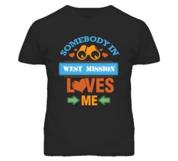 West Mission Kansas Somebody Loves Me Heart Grandma T Shirt
