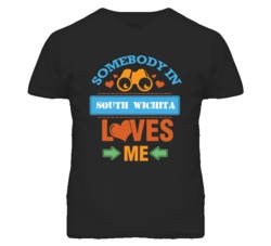 South Wichita Kansas Somebody Loves Me Heart Grandma T Shirt