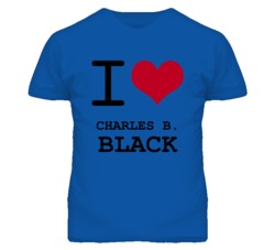 Charles B Black Black Kansas Sports I Love Heart T Shirt