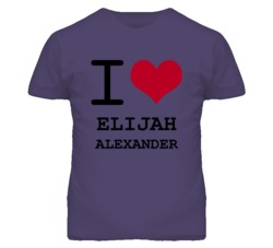 Elijah Alexander Kansas Sports I Love Heart T Shirt