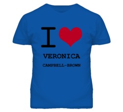 Veronica Campbell-Brown Kansas Sports I Love Heart T Shirt