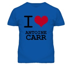 Antoine Carr Kansas Sports I Love Heart T Shirt
