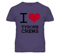 Tyrone Crews Kansas Sports I Love Heart T Shirt
