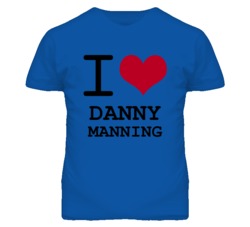 Danny Manning Kansas Sports I Love Heart T Shirt