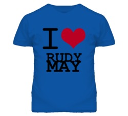 Rudy May Kansas Sports I Love Heart T Shirt