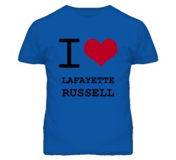 Lafayette Russell Kansas Sports I Love Heart T Shirt