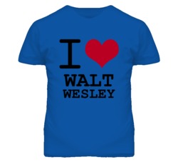 Walt Wesley Kansas Sports I Love Heart T Shirt