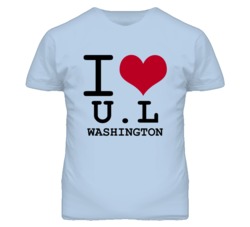 UL Washington Kansas Sports I Love Heart T Shirt