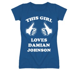 Damian Johnson Kansas Sports This Girl Loves T Shirt