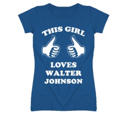 Walter Johnson Kansas Sports This Girl Loves T Shirt