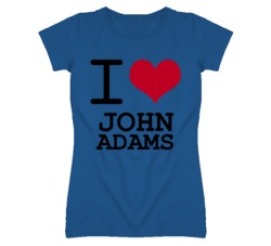 John Adams Kansas Sports I Love Heart Ladies Tee T Shirt