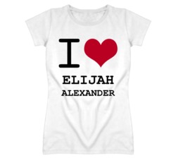 Elijah Alexander Kansas Sports I Love Heart Ladies Tee T Shirt