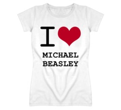 Michael Beasley Kansas Sports I Love Heart Ladies Tee T Shirt
