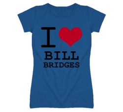 Bill Bridges Kansas Sports I Love Heart Ladies Tee T Shirt