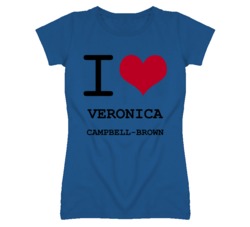 Veronica Campbell-Brown Kansas Sports I Love Heart Ladies Tee T Shirt