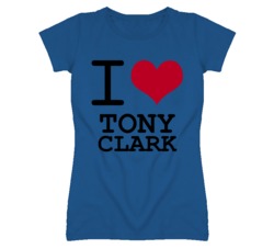 Tony Clark Kansas Sports I Love Heart Ladies Tee T Shirt