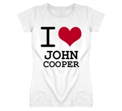 John Cooper Kansas Sports I Love Heart Ladies Tee T Shirt