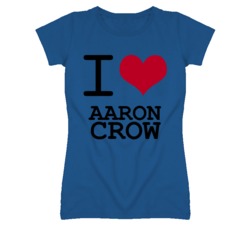 Aaron Crow Kansas Sports I Love Heart Ladies Tee T Shirt