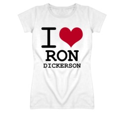 Ron Dickerson Kansas Sports I Love Heart Ladies Tee T Shirt