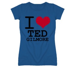 Ted Gilmore Kansas Sports I Love Heart Ladies Tee T Shirt