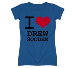 Drew Gooden Kansas Sports I Love Heart Ladies Tee T Shirt