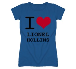 Lionel Hollins Kansas Sports I Love Heart Ladies Tee T Shirt