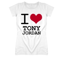 Tony Jordan Kansas Sports I Love Heart Ladies Tee T Shirt