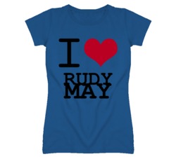 Rudy May Kansas Sports I Love Heart Ladies Tee T Shirt