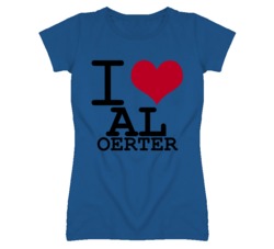Al Oerter Kansas Sports I Love Heart Ladies Tee T Shirt