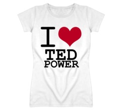 Ted Power Kansas Sports I Love Heart Ladies Tee T Shirt