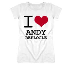 Andy Replogle Kansas Sports I Love Heart Ladies Tee T Shirt