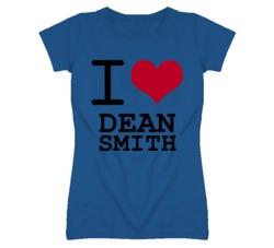 Dean Smith Kansas Sports I Love Heart Ladies Tee T Shirt