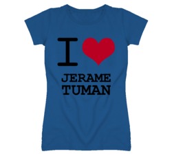 Jerame Tuman Kansas Sports I Love Heart Ladies Tee T Shirt