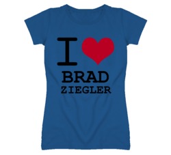 Brad Ziegler Kansas Sports I Love Heart Ladies Tee T Shirt