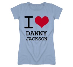 Danny Jackson Kansas Sports I Love Heart Ladies Tee T Shirt