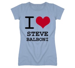 Steve Balboni Kansas Sports I Love Heart Ladies Tee T Shirt