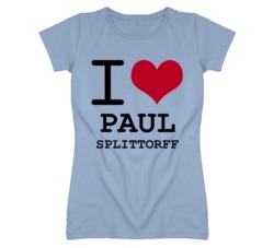 Paul Splittorff Kansas Sports I Love Heart Ladies Tee T Shirt