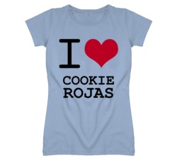 Cookie Rojas Kansas Sports I Love Heart Ladies Tee T Shirt