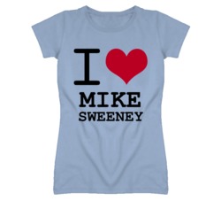 Mike Sweeney Kansas Sports I Love Heart Ladies Tee T Shirt