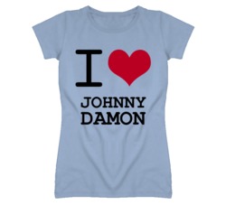 Johnny Damon Kansas Sports I Love Heart Ladies Tee T Shirt