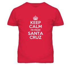 Santa Cruz Santa Cruz California Keep Calm Parody T Shirt
