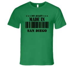 San Diego San Diego California Made In Born T Shirt